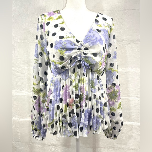 ASOS FLORAL RUCHED FRONT  MATERNITY TOP (337) - Picture 1 of 15